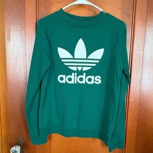 adidas Green Trefoil Sweatshirt with White Logo